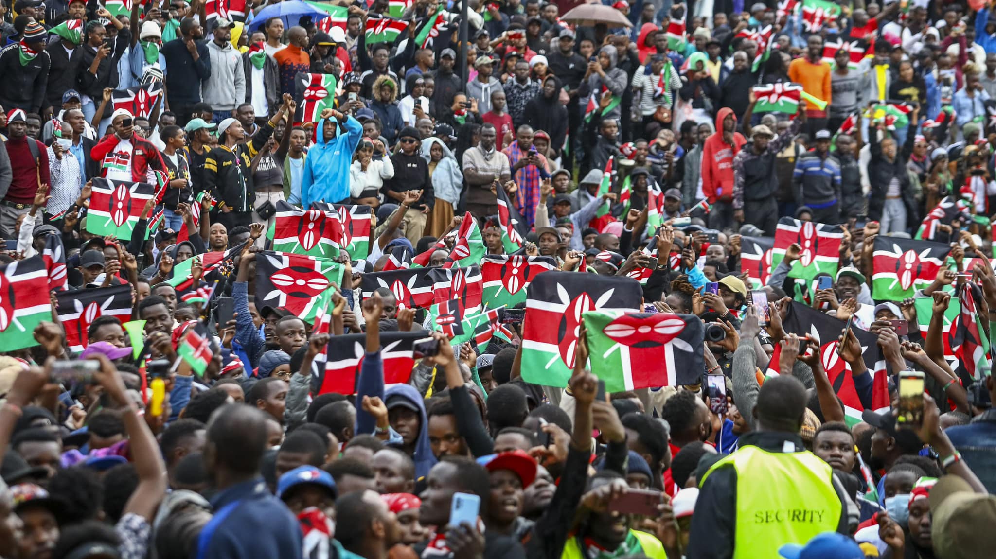 Kenyan Gen Z youth at a political march demanding change